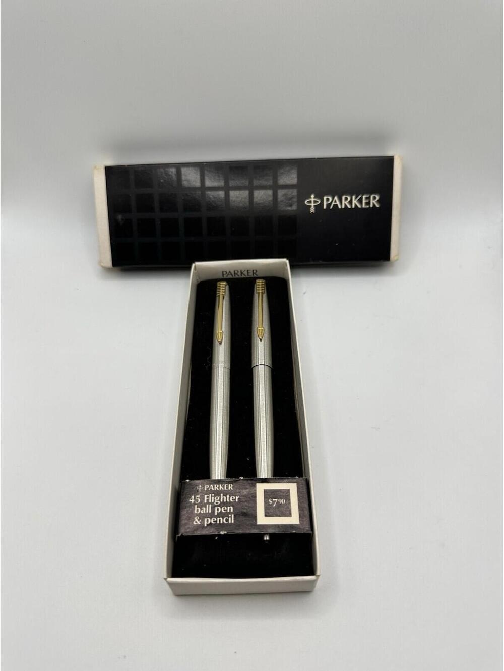 Vintage Parker 45 Flighter Ballpoint Pen & Mechanical Pencil Set – New Old Stock